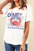 Coquette Crabby Text Print Short Sleeve Graphic Tee