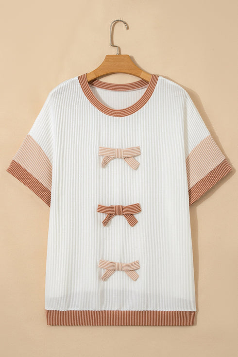 Corded Bow Applique Patchwork Southern Belle Top