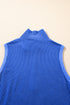 Corded Collared Half Zip Tank Two Piece Short Set