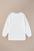 Corded Crew Neck Sequin Applique Oversized Sweatshirt