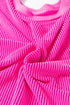 Corded Drop Shoulder Uneven Hem Plus Size Long Sleeve Top