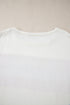 Corded Exposed Seam Textured Knit Patchwork Top