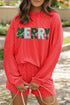 Corded Festive Letter Print Top And Shorts Graphic Set