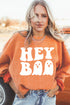 Corded Ghost Graphic Long Sleeve Pullover Sweatshirt