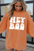 Corded Ghost Graphic Long Sleeve Pullover Sweatshirt