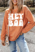 Corded Ghost Graphic Long Sleeve Pullover Sweatshirt