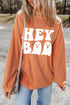 Corded Ghost Graphic Long Sleeve Pullover Sweatshirt