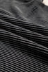 Corded Knit Contrast Panel Pocketed Crew Neck Tee