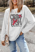 Corded Knit Crawfish Season Graphic Pullover Sweatshirt