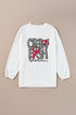 Corded Knit Crawfish Season Graphic Pullover Sweatshirt