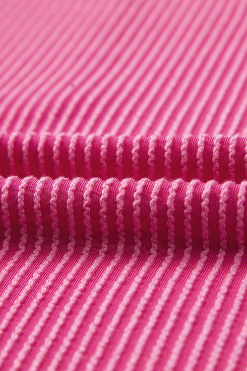 Corded Knit Pocketed Loose Fit T Shirt