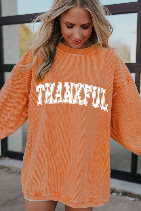 Corded Knit Varsity Letter Graphic Pullover