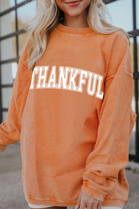 Corded Knit Varsity Letter Graphic Pullover