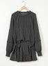 Corded Lantern Sleeve Ruffled Skort Two Piece Dress