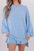 Corded Lantern Sleeve Ruffled Skort Two Piece Dress