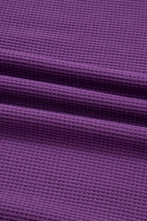 Corded Raw Seam Side Slit Drop Shoulder Sweatshirt