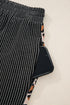 Corded Rib Texture Leopard Patchwork Wide Leg Pant Set