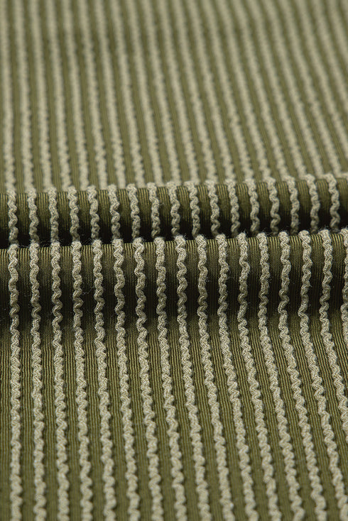 Corded Rib Textured Kangaroo Pocket Long Sleeve Hoodie