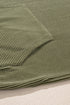 Corded Rib Textured Kangaroo Pocket Long Sleeve Hoodie
