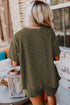 Corded Ribbed Knit Loose Fit Tee And Short Set
