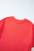Corded Ribbed Knit Loose Fit Tee And Short Set