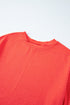 Corded Ribbed Knit Loose Fit Tee And Short Set
