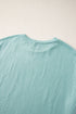 Corded Ribbed Knit Loose Fit Tee And Short Set