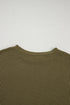 Corded Ribbed Knit Loose Fit Tee And Short Set