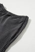 Corded Ribbed Knit Loose Fit Tee And Short Set