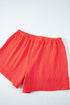 Corded Ribbed Knit Loose Fit Tee And Short Set