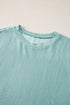 Corded Ribbed Knit Loose Fit Tee And Short Set
