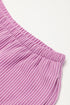 Corded Ribbed Knit Loose Fit Tee And Short Set