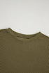 Corded Ribbed Knit Loose Fit Tee And Short Set