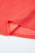 Corded Ribbed Knit Loose Fit Tee And Short Set