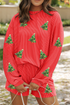 Corded Sequin Tree Top And Shorts Graphic Set