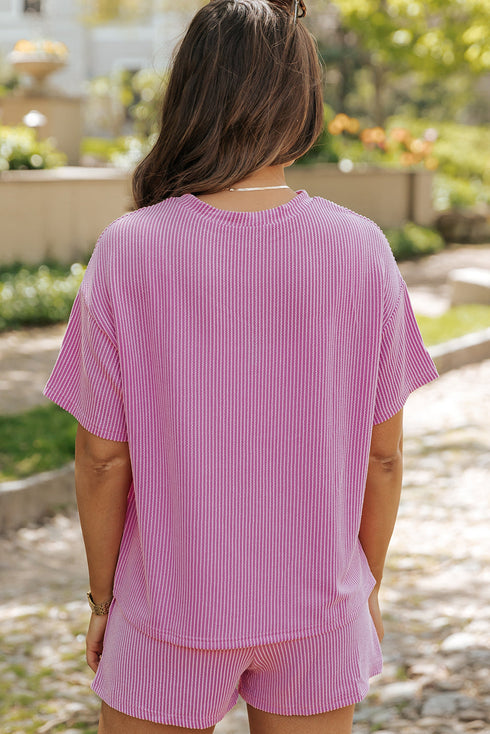 Corded Sequined Bunny Tee And Short Graphic Set