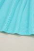 Corded Texture Collared Balloon Sleeve Babydoll Long Sleeve Top