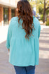 Corded Texture Collared Balloon Sleeve Babydoll Long Sleeve Top