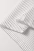 Corded Texture Drop Shoulder Three Quarter Sleeve V Neck Top