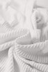 Corded Texture Drop Shoulder Three Quarter Sleeve V Neck Top