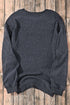 Corded Texture Game Day Graphic Pullover Sweatshirt