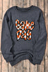 Corded Texture Game Day Graphic Pullover Sweatshirt