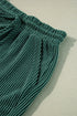 Corded Texture Graphic Long Sleeve Short Set