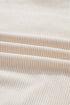 Corded Texture Graphic Statement Crew Neck Sweatshirt