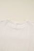 Corded Texture Graphic Statement Crew Neck Sweatshirt