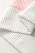 Corded Texture Panel Drop Shoulder Loose Pullover Top