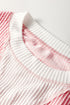 Corded Texture Panel Drop Shoulder Loose Pullover Top