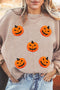 Corded Texture Pumpkin Patch Graphic Pullover Sweatshirt