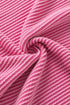 Corded Texture V Neck Patch Pocket Short Sleeve Tee