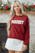 Corded Texture Varsity Patch Graphic Pullover Sweatshirt